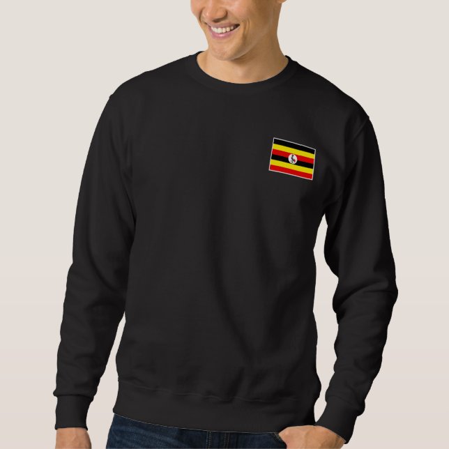 Sweatshirt Drapeau De L'Ouganda Aux Couleurs Nationales Vinta (Devant)