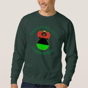 Sweatshirt Drapeau de Noël ange de la diaspora africaine pers