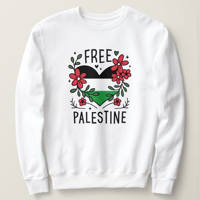 Sweatshirt Drapeau de palestine libre (Design devant)