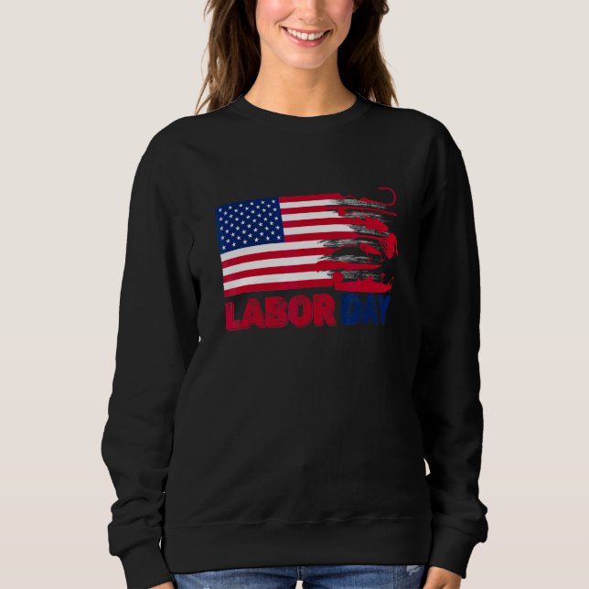 Sweatshirt Drapeau de pêche Bateau de pêche Pêche à la basse  (Devant)