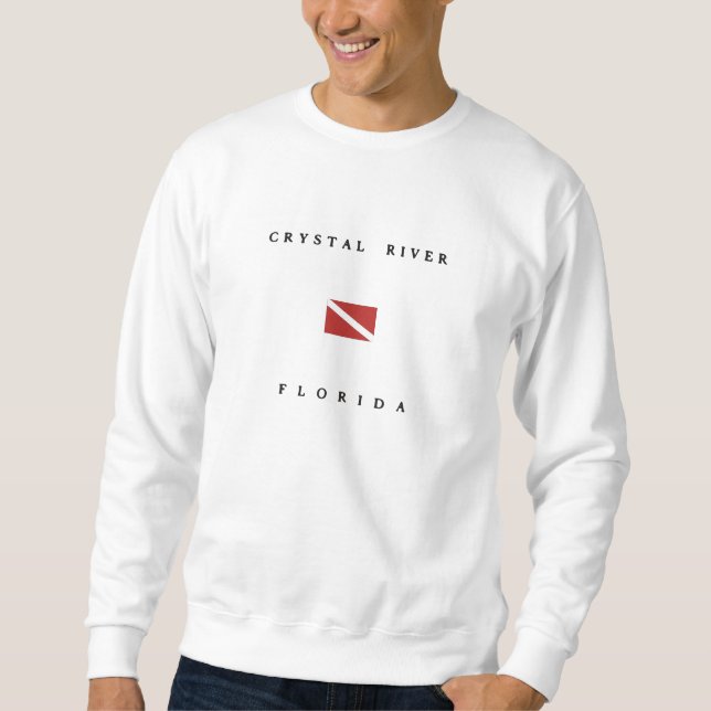 Sweatshirt Drapeau de piqué de scaphandre de Crystal River la (Devant)