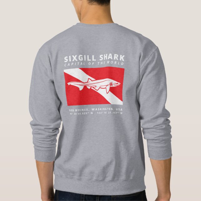 Sweatshirt Drapeau de plongée Chemise noire (Dos)