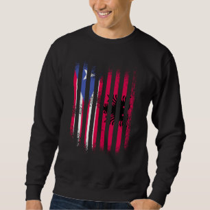 Sweatshirt Drapeau de Porto Rico Albanie Drapeaux de pays cul