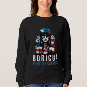 Sweatshirt Drapeau de Porto Rico pour filles portoricaines
