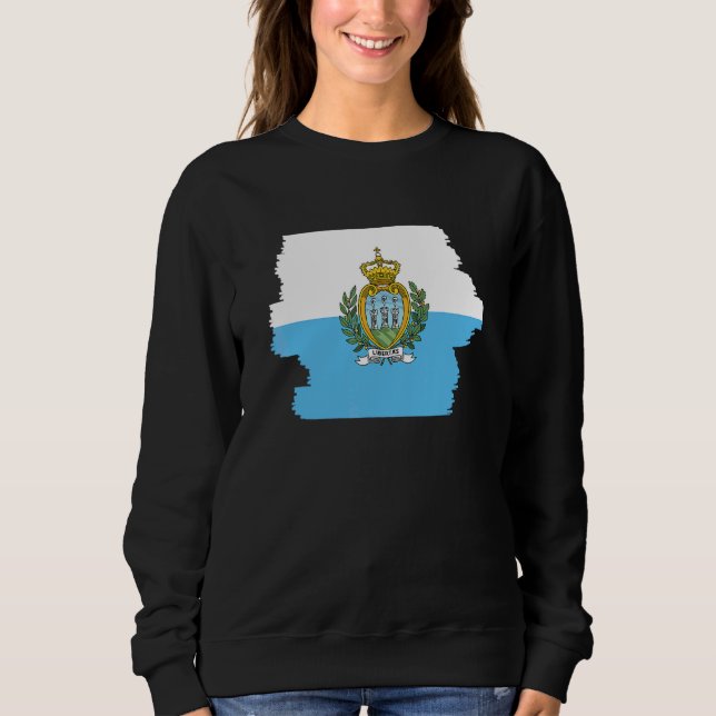 Sweatshirt Drapeau de Saint-Marin 3 (Devant)