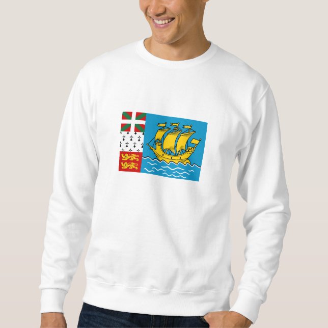 Sweatshirt Drapeau de Saint-Pierre-et-Miquelon (Devant)