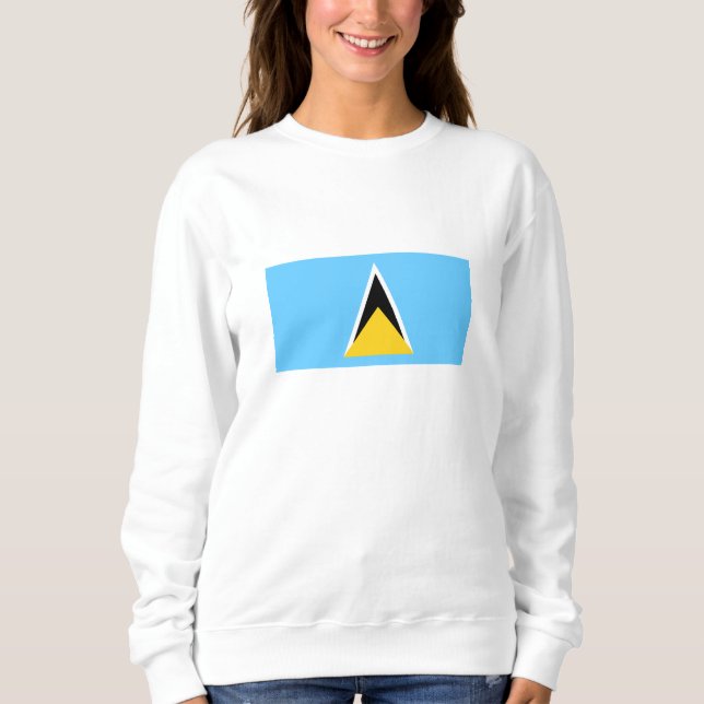 Sweatshirt Drapeau de Sainte-Lucie (Devant)