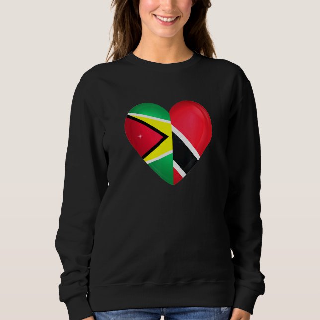 Sweatshirt Drapeau de Trinité-et-Tobago Trini Guyana Guyanais (Devant)