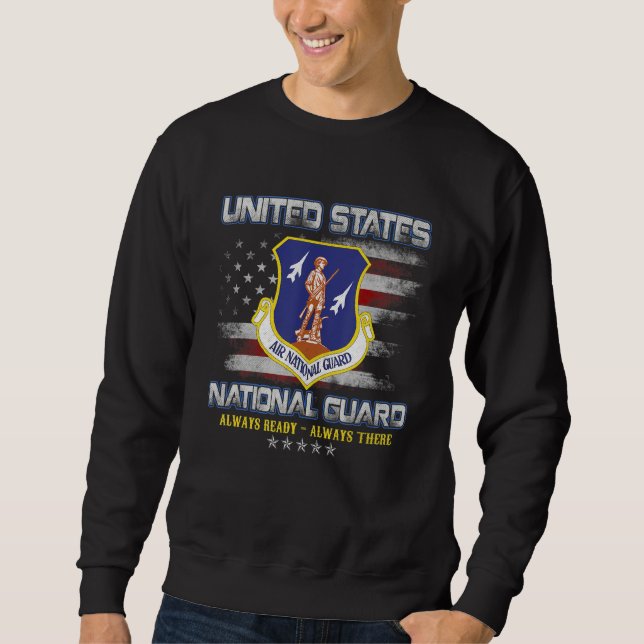 Sweatshirt Drapeau de Vétéran de la Garde Nationale U S Toujo (Devant)