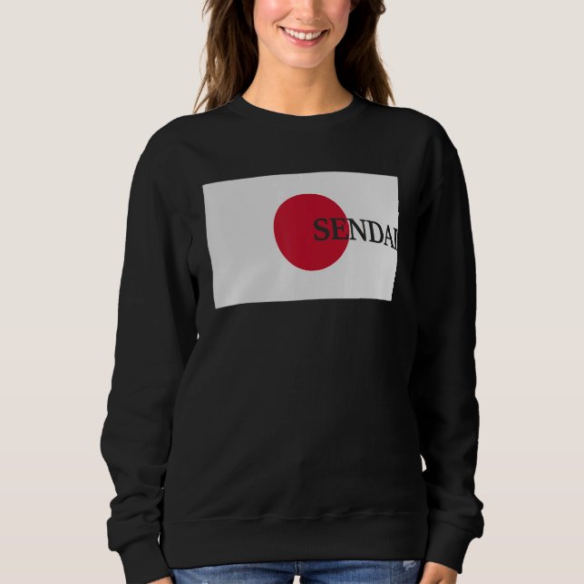 Sweatshirt Drapeau de voyage Asie Sendai Japon (Devant)
