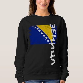 Sweatshirt Drapeau de Zenica Bosnie pour hommes femmes enfant