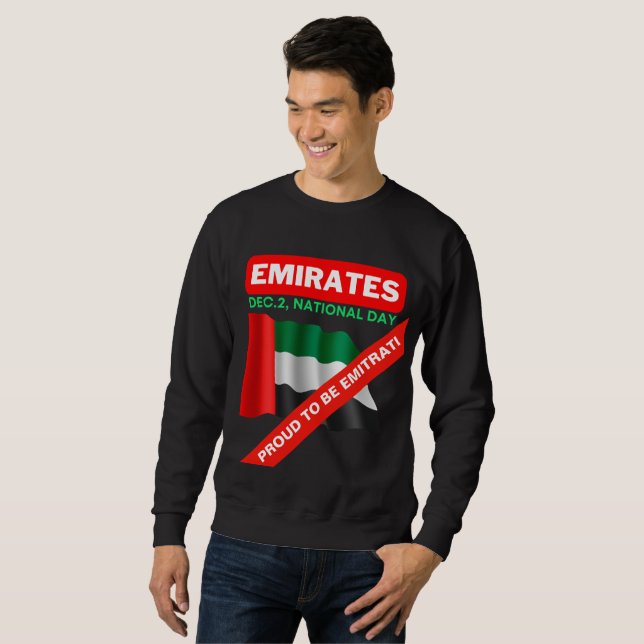 Sweatshirt Drapeau des Émirats arabes unis patriotique (Devant entier)