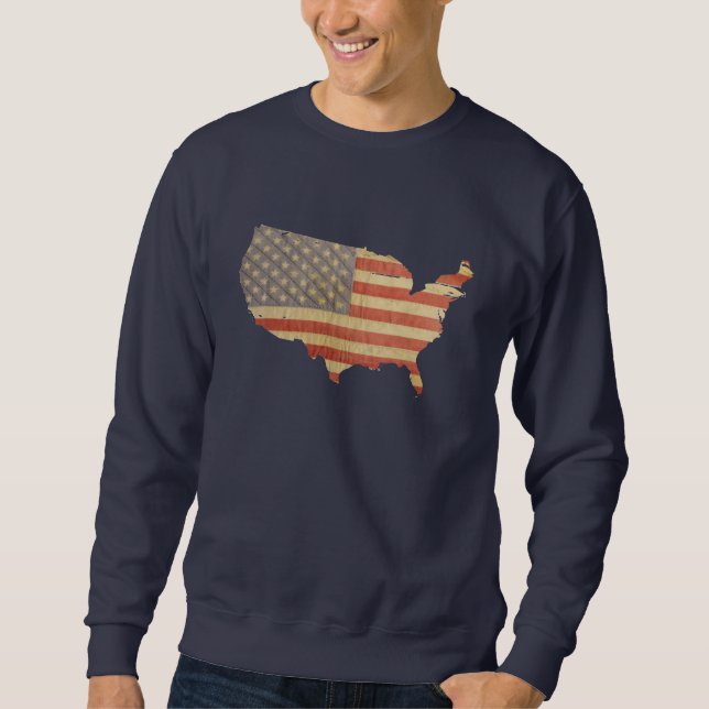 Sweatshirt Drapeau des Etats-Unis d'Amérique et chemise de (Devant)