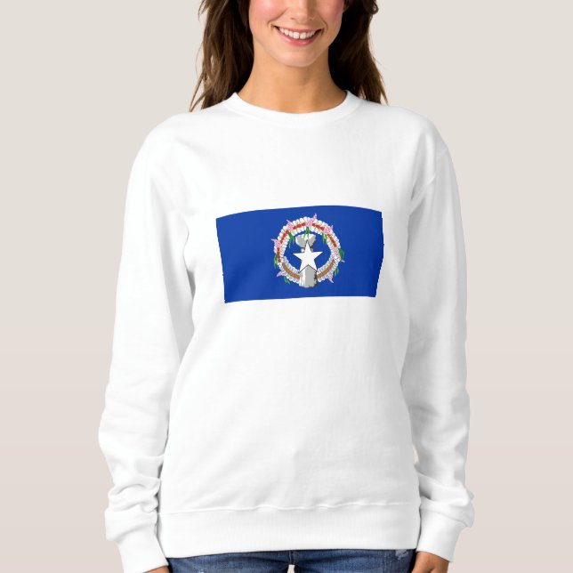 Sweatshirt Drapeau des îles Mariannes du Nord (Devant)
