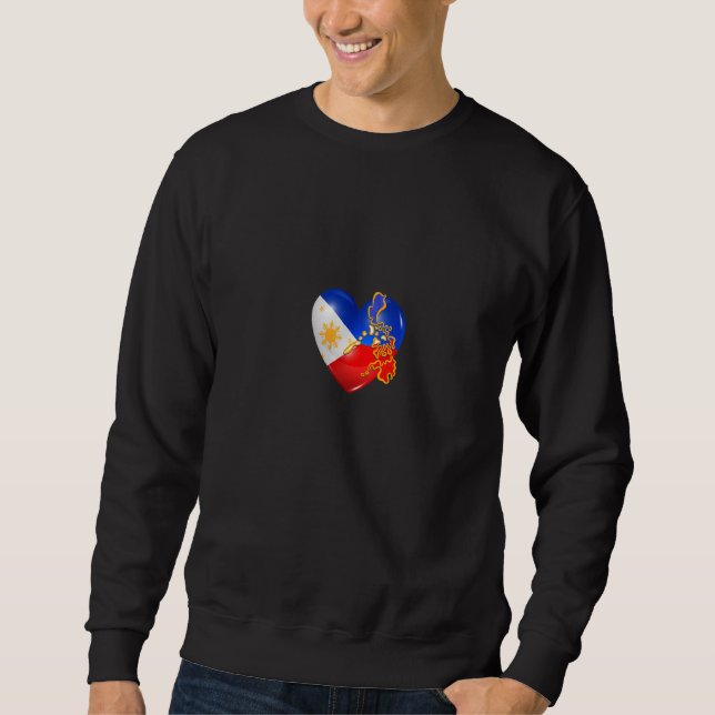 Sweatshirt Drapeau des Philippines Cœur Manille Pinoy Philipp (Devant)