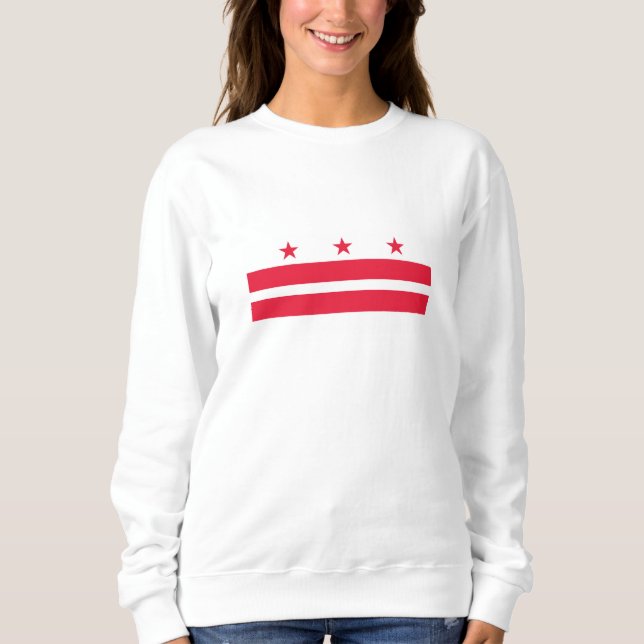 Sweatshirt Drapeau d'État de Washington DC (Devant)