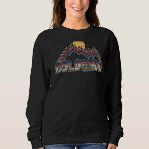 Sweatshirt Drapeau D'État Rétro Colorado Montagnes Rocheuses 