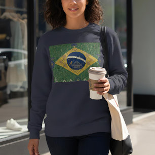Sweatshirt Drapeau d'héritage Art Déco Brésil Style des a