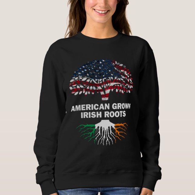 Sweatshirt Drapeau d'Irlande aux racines irlandaises cultivée (Devant)