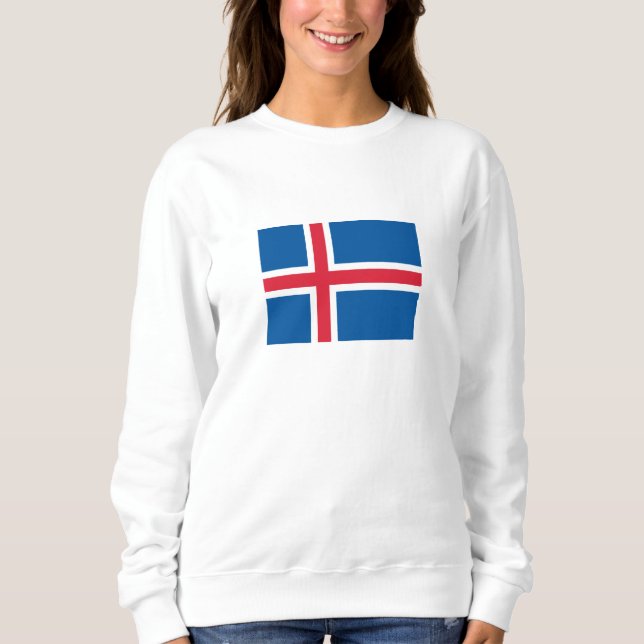 Sweatshirt Drapeau d'Islande (Devant)