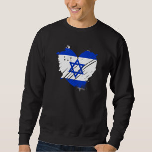 Sweatshirt Drapeau d'Israël J'aime Israël C'est dans mon ADN