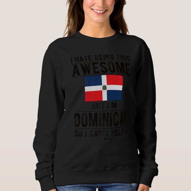 Sweatshirt Drapeau dominicain magnifique République Dominicai (Devant)