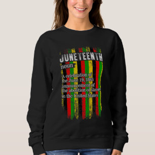 Sweatshirt Drapeau du 19e juin Afro Free-ish 19 juin 1865 Afr
