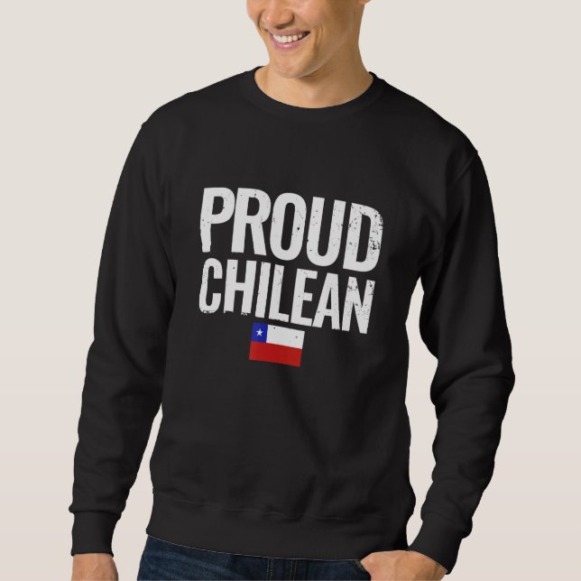 Sweatshirt Drapeau du Chili fier Chilien (Devant)