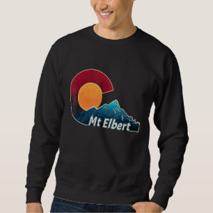 Sweatshirt Drapeau Du Colorado Et Montagne Stylisé Mont Elber