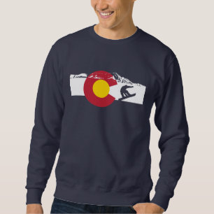 Sweatshirt Drapeau du Colorado T-Shirt - Snowboard - Snowboar