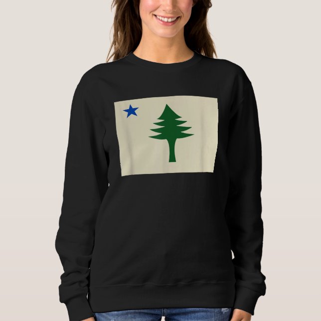 Sweatshirt Drapeau du Maine Shirt 1901 Maine State Drapeau Pi (Devant)