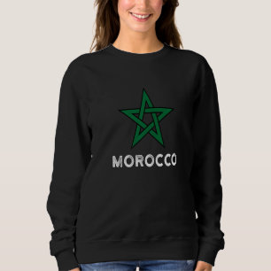 Sweatshirt Drapeau du Maroc hommes femmes enfants Maroc Drape