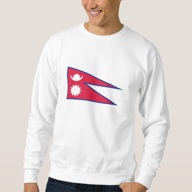 Sweatshirt Drapeau du Népal (Devant)