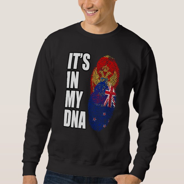 Sweatshirt Drapeau du patrimoine ADN mixte néo-zélandais et m (Devant)