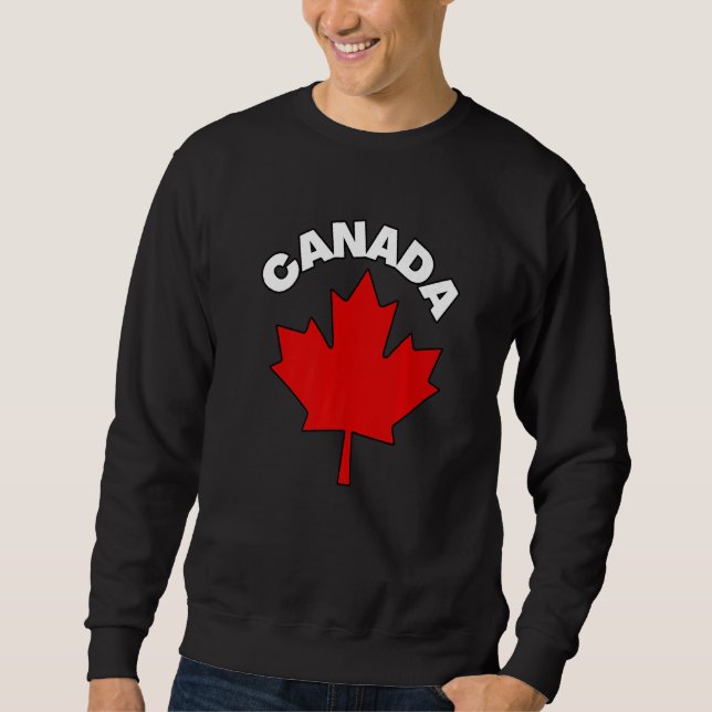 Sweatshirt Drapeau du pays de la feuille d'érable canadienne (Devant)