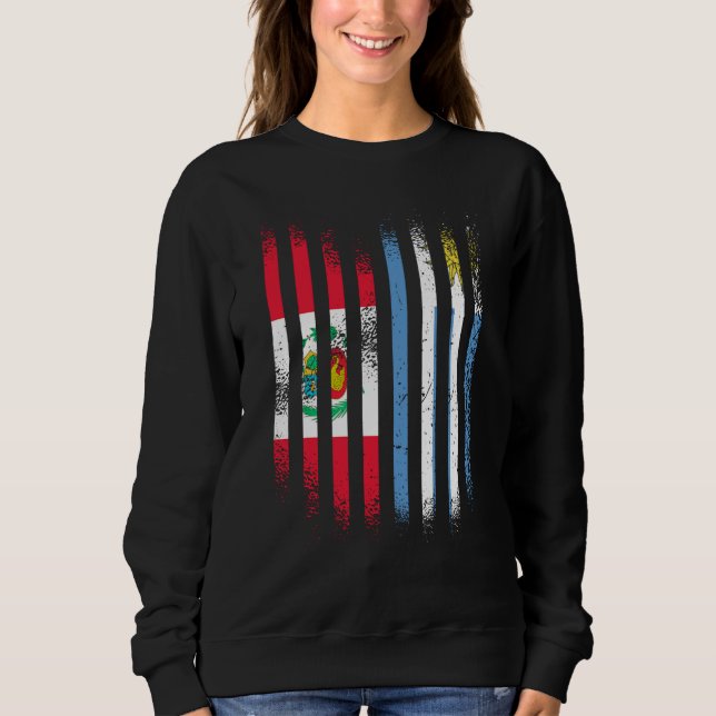 Sweatshirt Drapeau du Pérou Uruguay Drapeaux de pays cultivés (Devant)