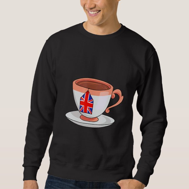 Sweatshirt Drapeau Du Royaume-Uni I Union Jack I Teapot A (Devant)
