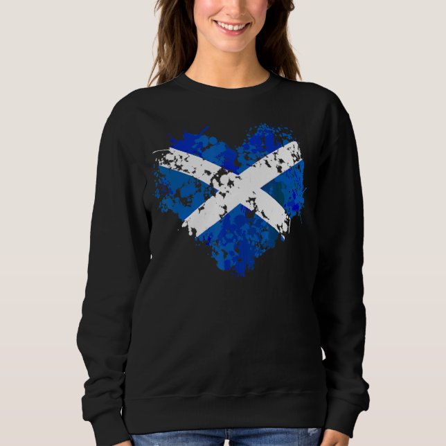 Sweatshirt Drapeau écossais Pour Enfants Et Écosse Expédiés D (Devant)