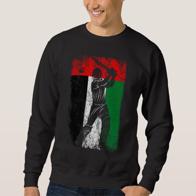 Sweatshirt Drapeau Émirats arabes unis Supporter de cricket J (Devant)