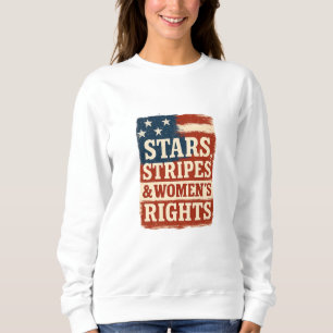 Sweatshirt Drapeau en détresse Stars, Stripes & Droits des Fe
