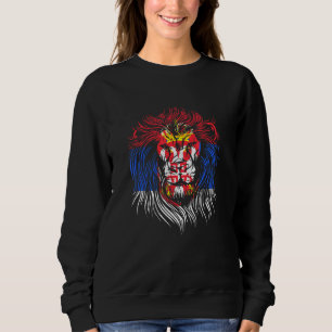 Sweatshirt Drapeau en tête de lion Srbija Serbie