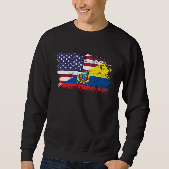 Sweatshirt Drapeau équatorien américain (Devant)