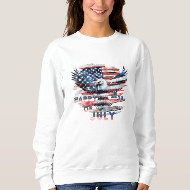 Sweatshirt Drapeau et aigle des États-Unis. Indépendance (Devant)