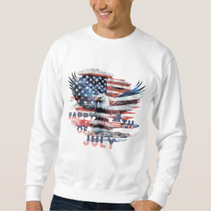 Sweatshirt Drapeau et aigle des États-Unis. Indépendance