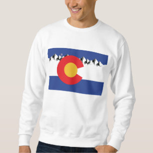 Sweatshirt Drapeau et montagnes du Colorado