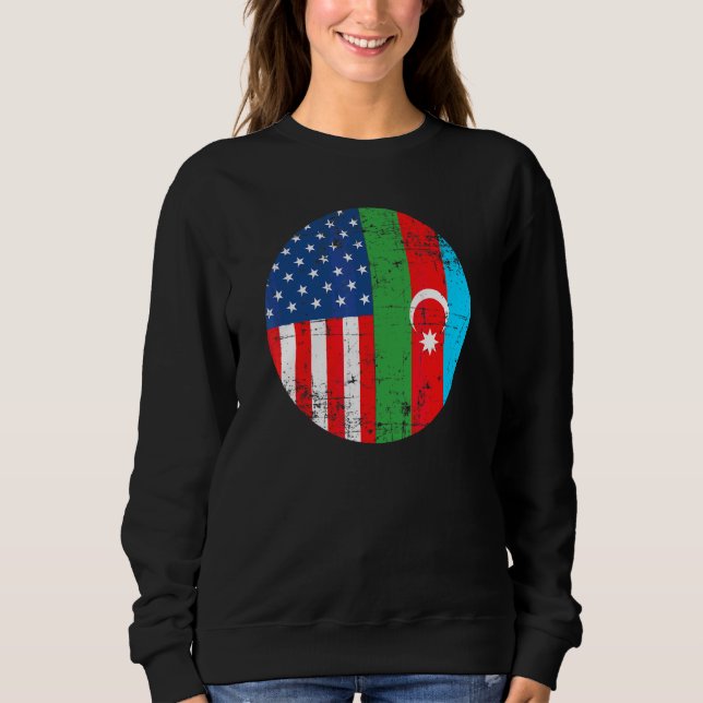 Sweatshirt Drapeau États-Unis Azerbaïdjan États post-soviétiq (Devant)