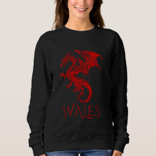 Sweatshirt Drapeau gallois dragon fierté rouge Pays de Galles