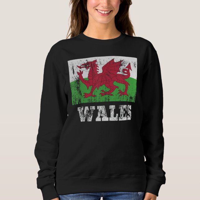 Sweatshirt Drapeau gallois Pride galloise Drapeau gallois 1 (Devant)