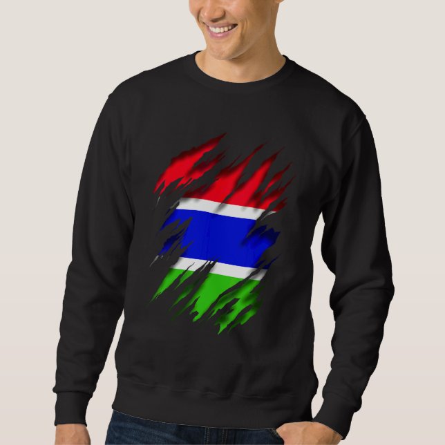 Sweatshirt Drapeau Gambie (Devant)