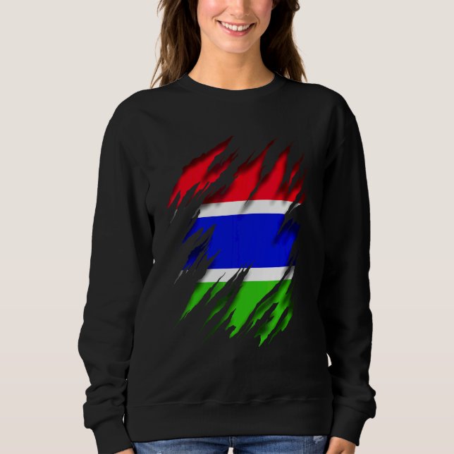 Sweatshirt Drapeau Gambie (Devant)
